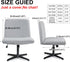 Armless Criss Cross Office Desk Chair Cover Slipcover,Accent Mid Back Wide Swivel Task Vanity Slipper Chair Protector Stretch Removable without Ar...