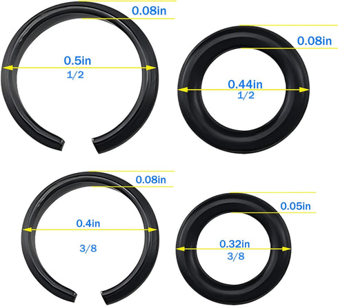 10 Sets 3/8" and 10 Sets 1/2" Impact Retaining Ring Wrench Socket Clip with O-Ring, Compatible With Milwaukee Electric Wrench/Pneumatic Wrench...