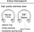 Longita Septum Rings Septum Jewelry 16g 18g Septum Ring Septum Piercing 20g Horseshoe Earring Hoop Lip Ring Silver Black Gold...
