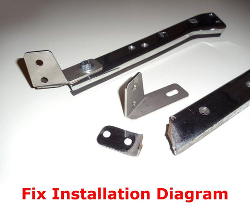 iJDMTOY 2pc Heavy Duty Stainless Steel Saddlebag Rail Support Bracket Struts Repair Kit Compatible with 1985-2008 Harley Davidson Touring Motorcyc...