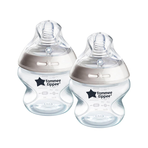 Tommee Tippee Baby Bottles, Natural Start Anti-Colic Baby Bottle, 5oz, 0+ Months, Slow Flow Breast-Like Nipple, Self-Sterilizing, Baby Feeding Ess...