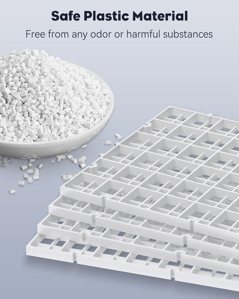 Pawfly 4 Pack Aquarium Fish Tank Divider, Plastic Aquarium Grid Divider, Egg Crate Divider Tray Grid Fish Tank Bottom Isolation Separator for Aqua...