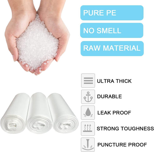 15 Gallon Trash Bags - 22 Micron Strong Tall Kitchen Office Garbage Bags, Fit Up 15 Gallon, 75 Count...
