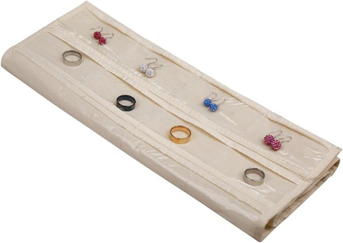 Hanging Jewelry Organizer,Accessories Organizer,80 Pocket Organizer for Holding Jewelries?Beige?...