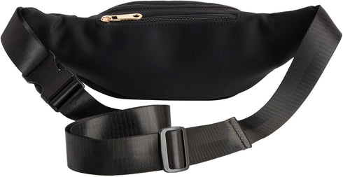 Zodaca Black Extra Large Fanny Pack Plus Size, Crossbody Bag with Adjustable Belt Straps Fits 34-60 Inch Waist (Expands to 5XL)...