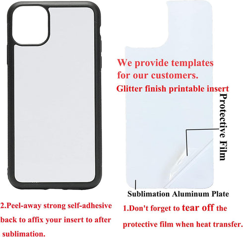 JUSTRY 5 PCS Sublimation Blanks Phone Case Cases Covers Compatible with Apple iPhone 11 Pro Max, 6.5-Inch (2019) Blank Printable Phone Case for DI...