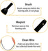 Hearing Aid Cleaning Kit, 4 PCS Hearing Aid Cleaning Tools, Hearing Aid Cleaning Brush with Wax Loop, Hearing Aid Vent Cleaning Tool Vent Cleaner,...