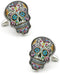 Day Of The Dead Cuff Links Muti-color Brass Material Sugar Skull Design Cufflinks with Gift Box...