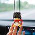 Car Hanging Ornament Swing Duck, Cute Duck Car Mirror Hanging Accessories, Hanging Swing Duck Car Pendant with Red Scarf...