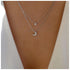 Bohemian Layered Crystal Star Moon Necklace Rhinestone Star Moon Pendant Necklace Silver Crescent Moon Choker Necklace Paved Cz Star Necklace Jewe...