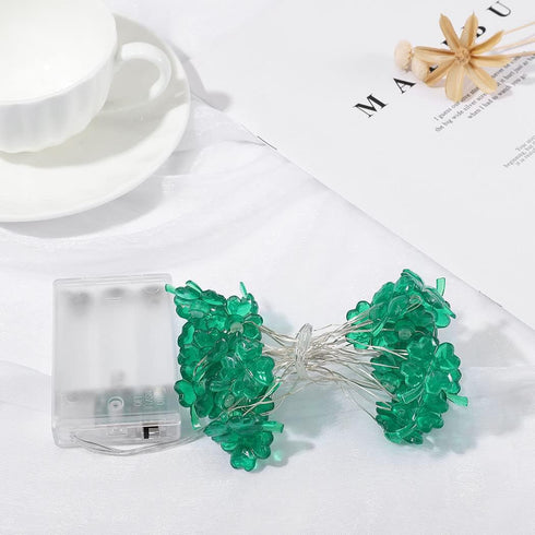 St. Patrick's Day Decorative Lights Green Shamrocks Clover Hat LED String Light 10 Ft 30 Leds Lucky Clovers Lights (Shamrocks)...