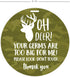 Camouflage Deer Stop No Touching Baby Car Seat Sign/Country Boy Stroller Tag/Camo Car Seat Accessory...
