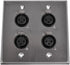 Seismic Audio Speakers Stainless Steel Wall Plate - 2 Gang with 4 XLR Female Connectors...