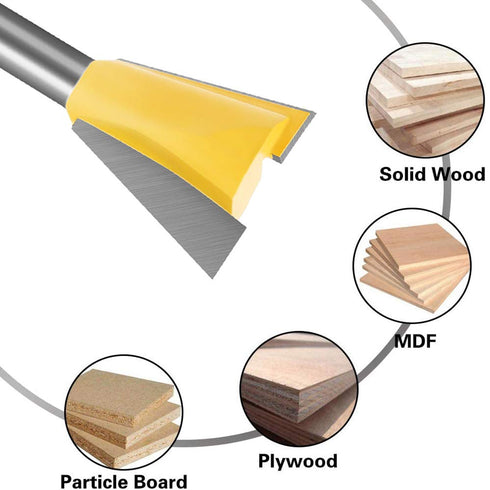 Mesee 6 Pieces Dovetail Router Bits, 1/4 Inch Shank Half-Blind & Through Dovetail Joint Router Bit Set Woodworking Milling Cutter Tools 1/4" 3/8" ...