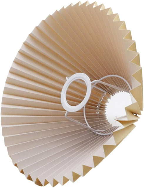 Pleated Lamp Shade for Table Lamp Bedside Nightstand Lamp, 10.24"×6.1" Cute Lamp Shade, Small Lampshade for Living Room Home Decor(Brown)...