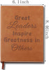 Boss Appreciation Gift Mentor Gift Notebook Great Leaders Notebook Leader Supervisor PM Mentor Retirement Gift Coworker Farewell Leather Journal N...