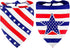 4th of July Dog Bandanas 2 Pack, American Flag Pet Scarf, Durable Fabric Pet Patriotic Scarf, Independence Day Bandana for Small Medium, and Large...