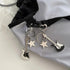 Punk Music Bass Electric Guitar Keychain, Guitar Love Heart Star Key Teens Girls Music Lovers...