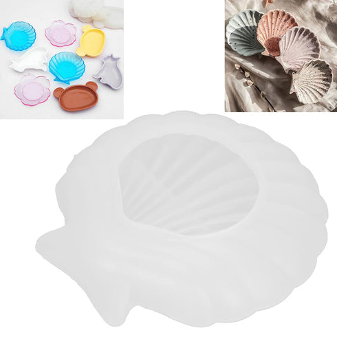 Shell Jewelry Tray Mold Seashell Storage Plate Silicone Mold for DIY Crafts...