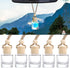 5PCS 8ml Hanging Car Air Freshener, Car Essential Oil Diffuser Bottle Pendant Glass Perfume Bottle Aromatherapy Perfume Bottle Car Decoration, Int...