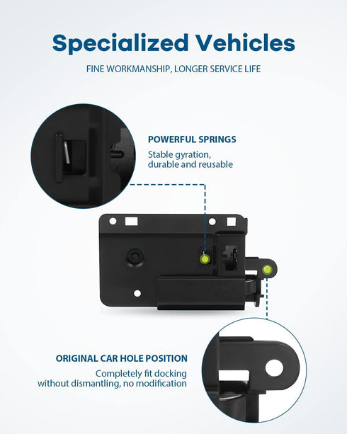 LUJUNTEC Upper Glove Box Latch Door Handle Replacement fit for 2007-2013 for Chevrolet Silverado for GMC Sierra 1500 2500 3500 Chrome Black...
