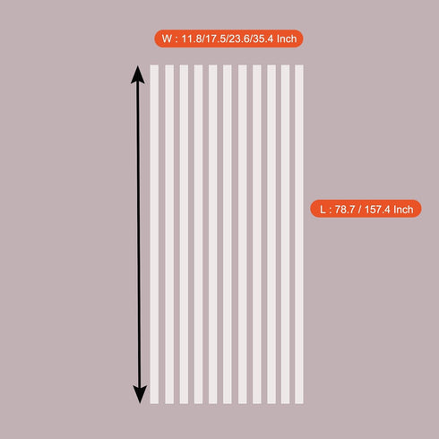 LEMON CLOUD Privacy Window Film Self-adhesive No-Glue Static Cling Stripe Pattern Frosted Window Film Decorative Privacy Glass Film for Office Hom...