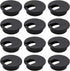 12 Pack 2 Inch Black Desk Grommet Kit Wire Cable Hole Cover Organizer Plastic Cover for Office Cord Management (Black)...
