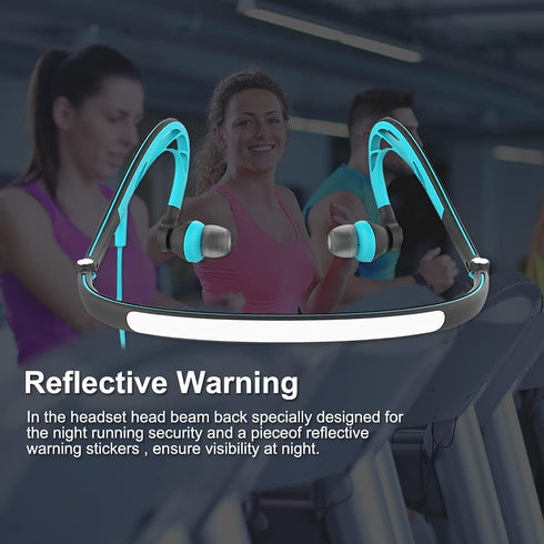 Mucro Sport Earbuds Wired Neckband Headphone Over The Ear Wrap Around Earphones Foldable Stereo Ear Buds for Night Running Gym Workout...