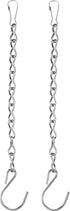 2 Pack Hanging Chain for Bird Feeders, Planters, Lanterns and Ornaments (9.5 Inch, Silver)...