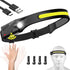Headlamp Rechargeable, 230° Wide Beam Head Lamp LED with Motion Sensor for Adults - Camping Accessories Gear, Waterproof Head Light Flashlight for...
