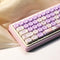 PBT Cute Bunny MOA XDA Round Purple keycap Set for Girl Kids Custom Keyboard for Gateron Kailh Cherry Mx Switches ANSI Layout Mechanical Custom Ke...