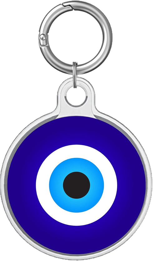 Impressed Protective Full Cover AirTag Case for Women - Lightweight Evil Eye Design - Anti Scratch Silicon Skin Accessories with Keychain - Compat...