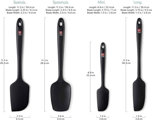 DI ORO Silicone Spatula Set - Rubber Kitchen Spatulas for Baking, Cooking, & Mixing - 600°F Heat-Resistant & BPA Free Silicone Scraper Spatulas fo...