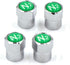 Chrome Plated Brass Valve Stem Caps N2 Nitrogen Sign Logo on The Top, 4 pcs Pack...