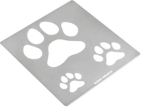 Aleks Melnyk No.61 Metal Stencils Paw Print for Painting on Wood, Tiger Print Stencil, Dog Paw, Puppy Paw, Small Cat Paw, Dog Footprint Stencil, P...