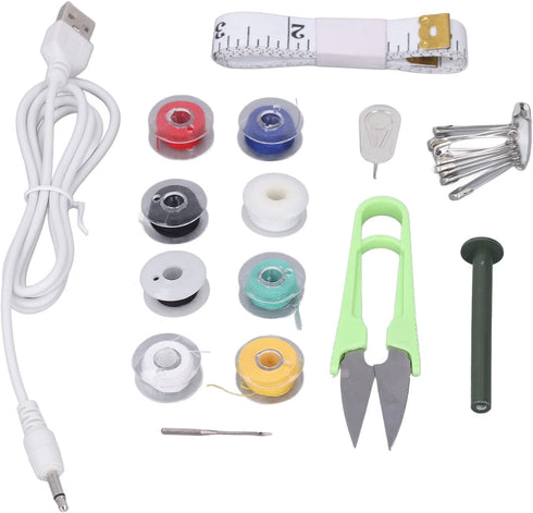 Diydeg Handheld Sewing Machine, Mini Portable Electric Sewing Machine, Ergonomic Battery Powered Portable Mending Machine Quick Stitch Tool for DI...