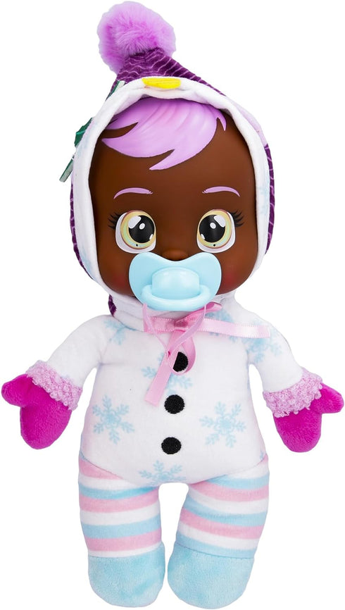 Cry Babies Tiny Cuddles Christmas Holly - 9" Baby Dolls, Cries Real Tears, White Snowman Themed Pajamas...