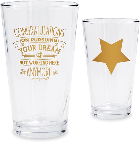 Bad Bananas Farewell Gifts for Coworkers - Congratulations on Pursuing Your Dream - 16 oz Beer Pint Glass - Going Away Gifts for Friends - Retirem...
