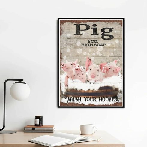 DIY Diamond Painting Pigs Bath Soap Animal Diamond Art for Kids Paint by Number for Home Recreation and Wall Decoration 12x16 Inches...