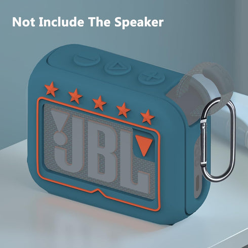 Silicone Cover Case for JBL Go 4 Ultra Portable Bluetooth Speaker, Protective Skin Holder for JBL Go 4 Pro Sound Bluetooth Speaker Accessories (On...