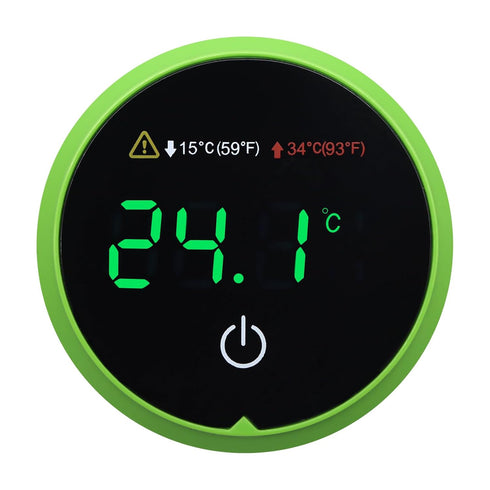 Fish Tank Digital Thermometer Digital Aquarium Thermometer LED Display Stick-on Fish Tank Thermometer Default HI/LO Alarm Cordless Tank Temperatur...