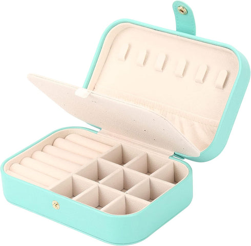 Jewelry Box, Travel Jewelry Organizer Case Small Jewelry Storage and Organizers Craft Containers Travel Mini Organizer/GREEN...