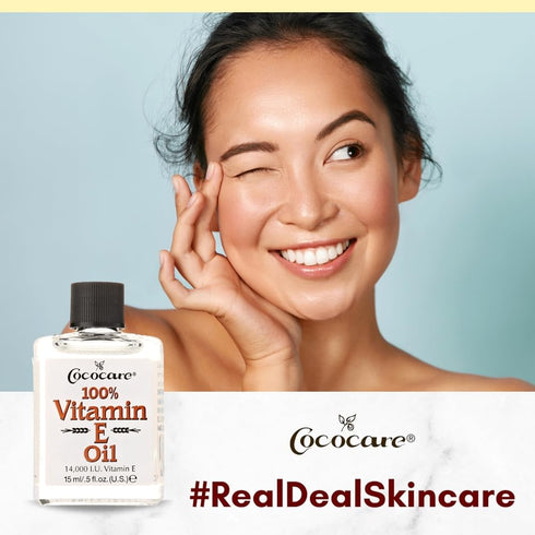 COCOCARE Vitamin E Oil, 14000 Lu, 0.5 Fluid Ounce - Moisturizing Oil for Dry Skin...