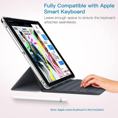TiMOVO Case for New iPad 9th Generation 2021/8th Gen 2020/7th Gen 2019 (Compatible with Official Smart Cover) - Slim Translucent Frosted Back Shel...