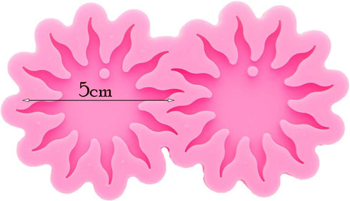 Angel Wings Super Shiny Sun Flower Earring Molds Resin Silicone Jewelry Making Mold Earring Silicone Molds for Epoxy Resin, Resin Jewelry Making S...
