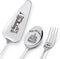 Happy 60th Birthday Personalized Laser-Engraved Stainless Steel Birthday Party Utensil Set - Cake Server, Spoon, and Fork for Mother Father Husban...