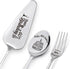 Happy 60th Birthday Personalized Laser-Engraved Stainless Steel Birthday Party Utensil Set - Cake Server, Spoon, and Fork for Mother Father Husban...