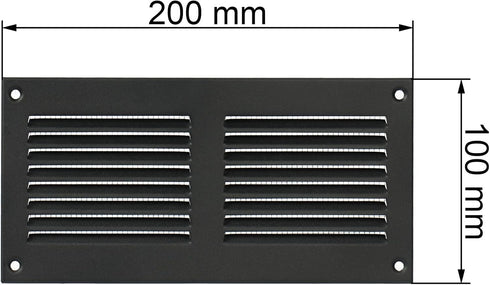Vent Systems 8'' x 4'' Inch Air Vent Cover - Anthracite - Metal Air Return Grill with Built in Pest Guard Screen HVAC Vent Cover for Home Improvem...