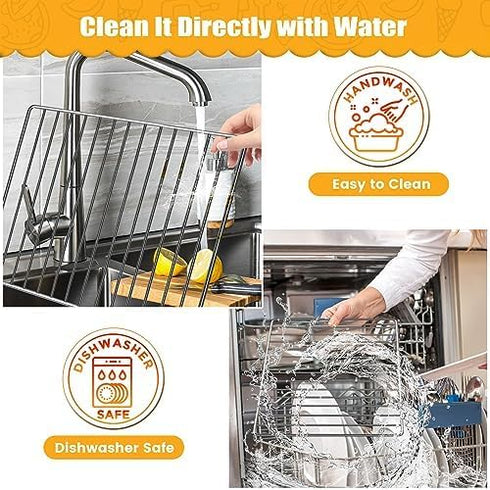 Air Fryer Rack for Ninja Foodi 10 in 1 SP101 Digital Air Fryer Countertop Oven, 13.4''*13.4'' Stainless Steel Air Fryer Accessories Roasting Steam...