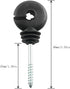 12pcs Electric Fence Insulator Screw-in Insulator Black Self-Tapping Fence Ring Post Wood Post Insulator...